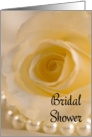 Bridal Shower Invitation White Rose and Pearls card