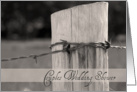 Couples Wedding Shower Invitation Country Fence Post card