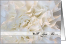Bridesmaid Invitation White Floral card