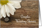 Daisy and Barn Wood Couples Wedding Shower Invitation card