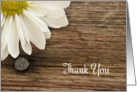 Daisy and Barn Wood Thank You Note card