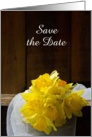 Wedding Save the Date Rustic Country Daffodils Custom Personalized card