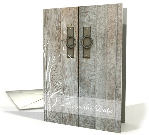 Wedding Save the Date Announcement, Barn Doors, Custom... (1008475)