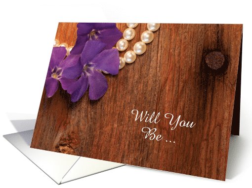 Be My Bridesmaid,Purple Periwinkle and Barn Wood,Custom... (1008635)