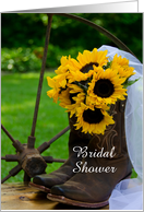 Bridal Shower Invitation,Country Yellow Sunflowers,Custom Personalize card