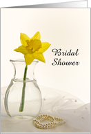 Bridal Shower Invitation,Yellow Daffodil on White,Custom Personalize card