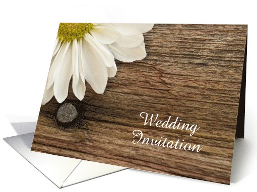 Wedding Invitation,Rustic White Daisy and Barn... (1009653)