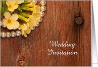Wedding Invitation,Rustic Yellow Flowers Barn Wood,Custom Personalize card