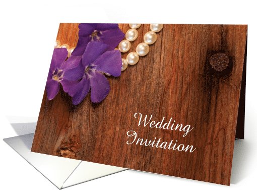 Wedding Invitation,Rustic Purple Flowers Barn Wood,Custom... (1009731)