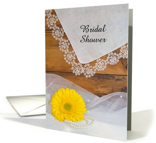 Country Bridal Shower Invitation,Yellow Daisy Lace,... (1049777)