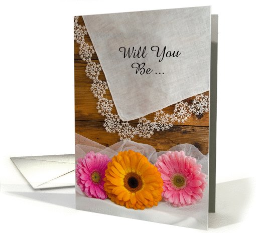 Country Wedding, Bridesmaid Invitation, Daisy Trio,... (1057649)