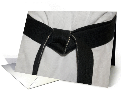 Martial Arts Black Belt - Perseverance - Motivational card (130427)