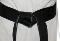 Martial Arts Black Belt - Perseverance - Motivational card