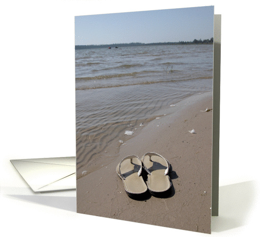 Summer Sandals on the Beach Inspirational card (132662)