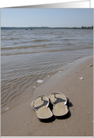 Summer Sandals on the Beach Inspirational card