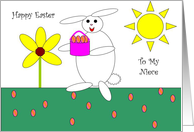 Happy Easter to My Niece - Easter Bunny card