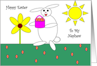 Happy Easter to My Nephew - Easter Bunny card