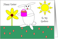Happy Easter to My Godson - Easter Bunny card