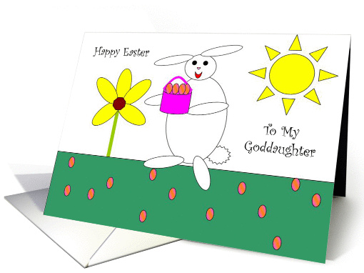 Happy Easter to My Goddaughter - Easter Bunny card (154443)