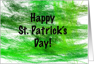 St. Patrick’s Day - Green Abstract Fractal Art card