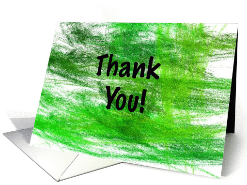 Thank You - Green Abstract Fractal Art card (163880)