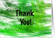 Thank You - Green Abstract Fractal Art card