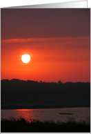 Blank Note Card - Red Sunrise card