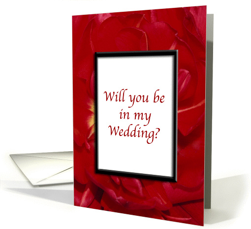 Will You Be in My Wedding Red Tulip Flowers card (168744)