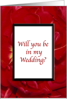 Will You Be in My Wedding Red Tulip Flowers card