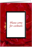 Cocktails Invitation - Red Flowers card