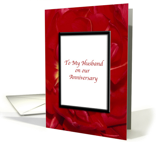 Anniversary - Husband - Red Flowers card (168768)