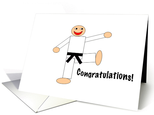 Martial Arts - Congratulations - Black Belt card (173917)