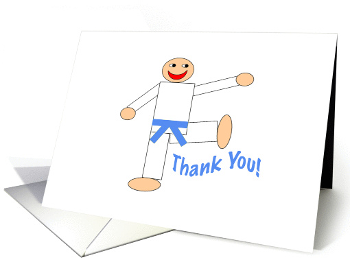 Thank You - Martial Arts Light Blue Belt card (176433)