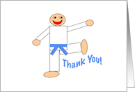 Thank You - Martial Arts Light Blue Belt card