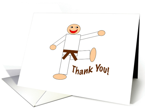 Thank You - Martial Arts Brown Belt card (176443)