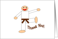 Thank You - Martial Arts Brown Belt card