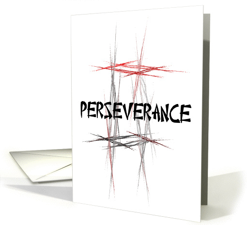 Martial Arts Tenet - Perseverance - Motivational card (179874)