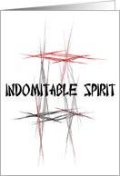 Martial Arts Tenet - Indomitable Spirit - Motivational card