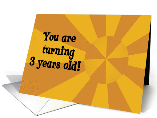 Happy Birthday - 3 years old card (182175)