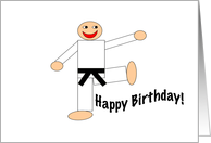 Happy Birthday - Martial Arts Black Belt card