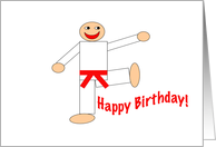 Happy Birthday - Martial Arts Red Belt card