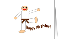 Happy Birthday - Martial Arts Brown Belt card