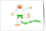 Happy Birthday - Martial Arts Green Belt card