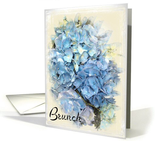 Brunch Invitation - Blue Hydrangea card (186637)