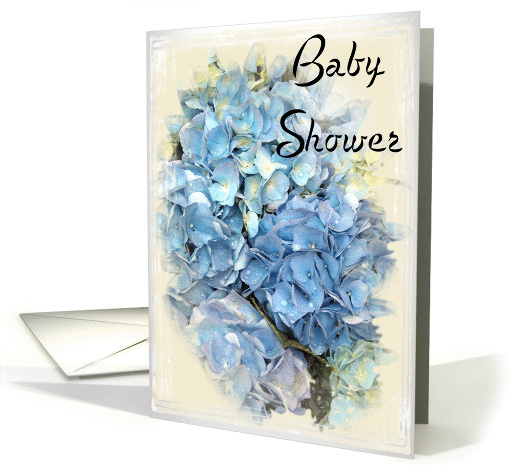 Baby Shower Invitation - Blue Hydrangea card (186641)