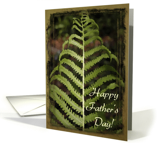 Happy Father's Day - Green Fern Frond card (191225)