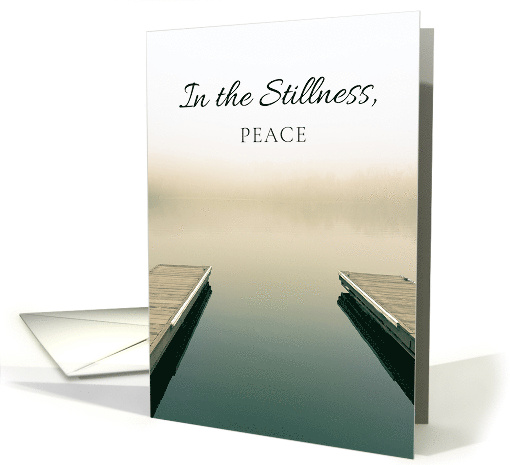 In the Stillness Peace Calm Misty Lake card (1986664)