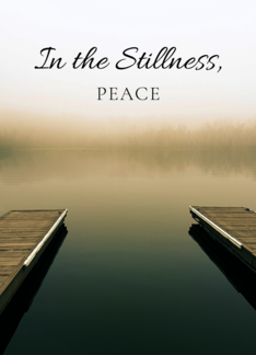 In the Stillness Peace Calm Misty Lake