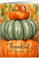 Thankful for You Autumn Pumpkin Stack Thanksgiving