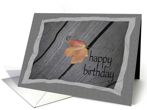 Happy Birthday - Autumn Leaf card (224245)